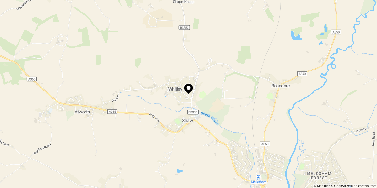 Approximate location of Kennedy Avenue, Whitley, Melksham