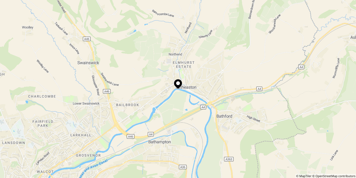 Approximate location of Coalpit Road, Batheaston, Bath