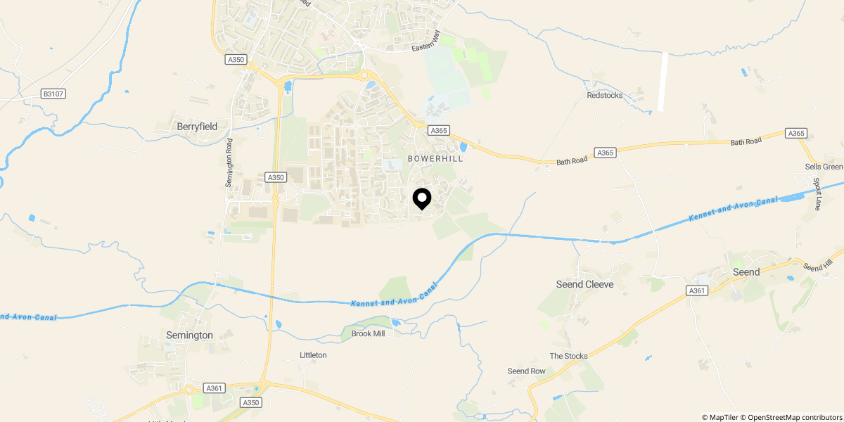 Approximate location of Park Rd, Melksham