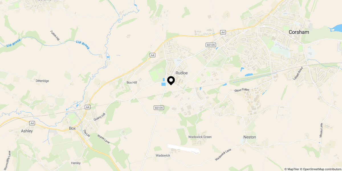 Approximate location of Springfield Cl , Corsham