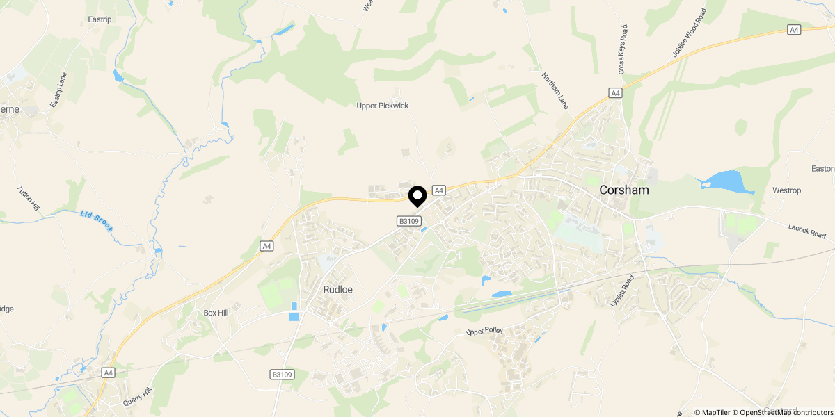 Approximate location of Groundstone Way, Corsham