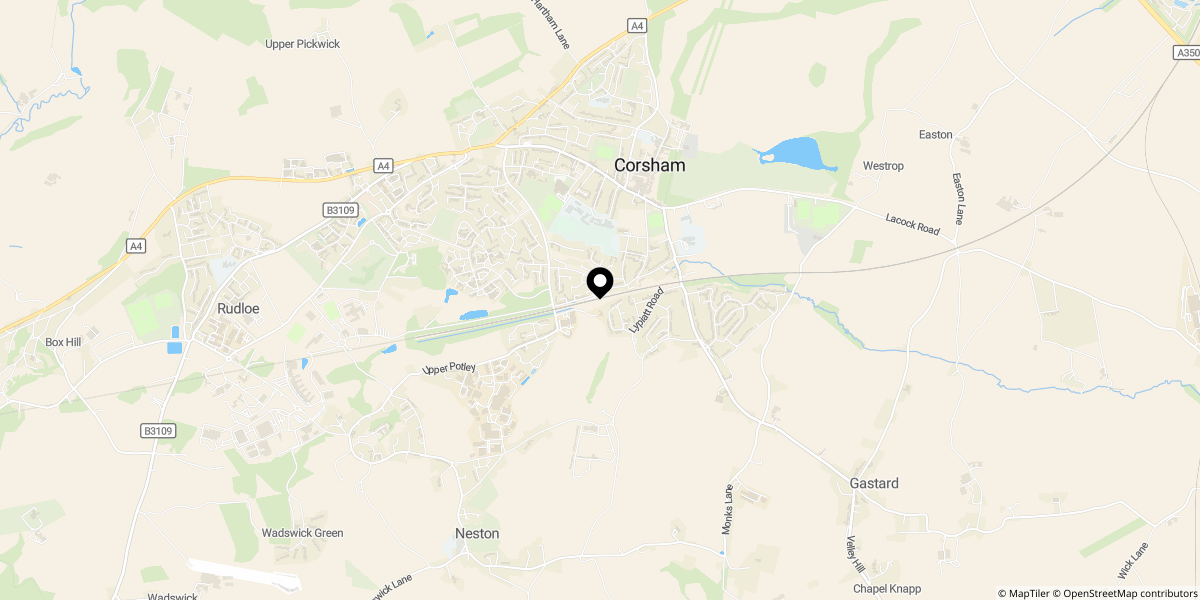 Approximate location of Pound Mead, Corsham