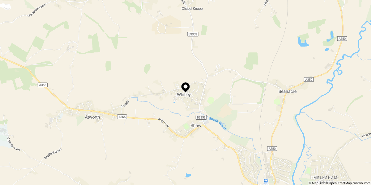 Approximate location of Springfield Gardens, Whitley