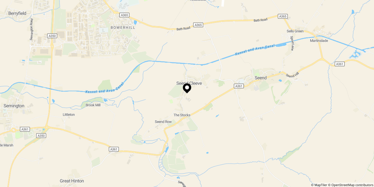 Approximate location of Seend Cleeve