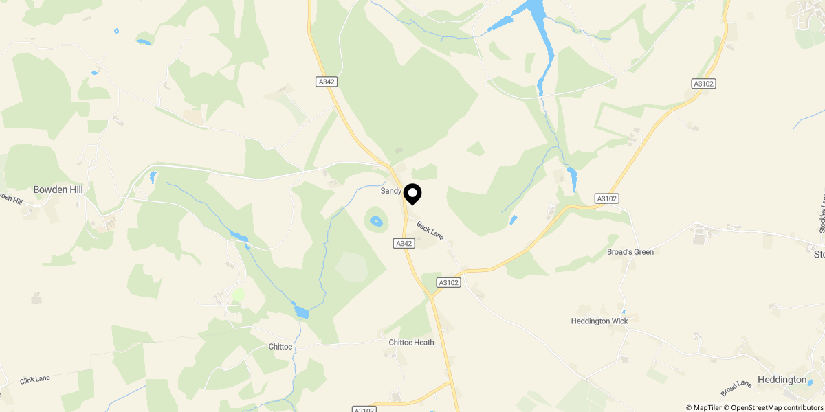 Approximate location of Sandy Lane, Chippenham