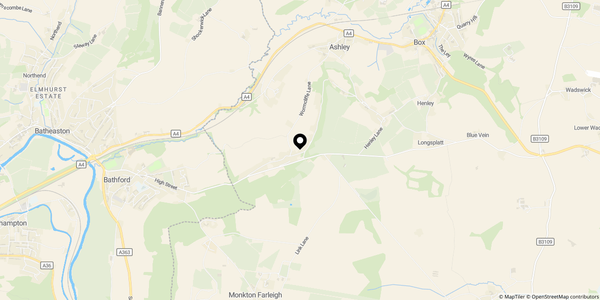 Approximate location of Lower Kingsdown Road