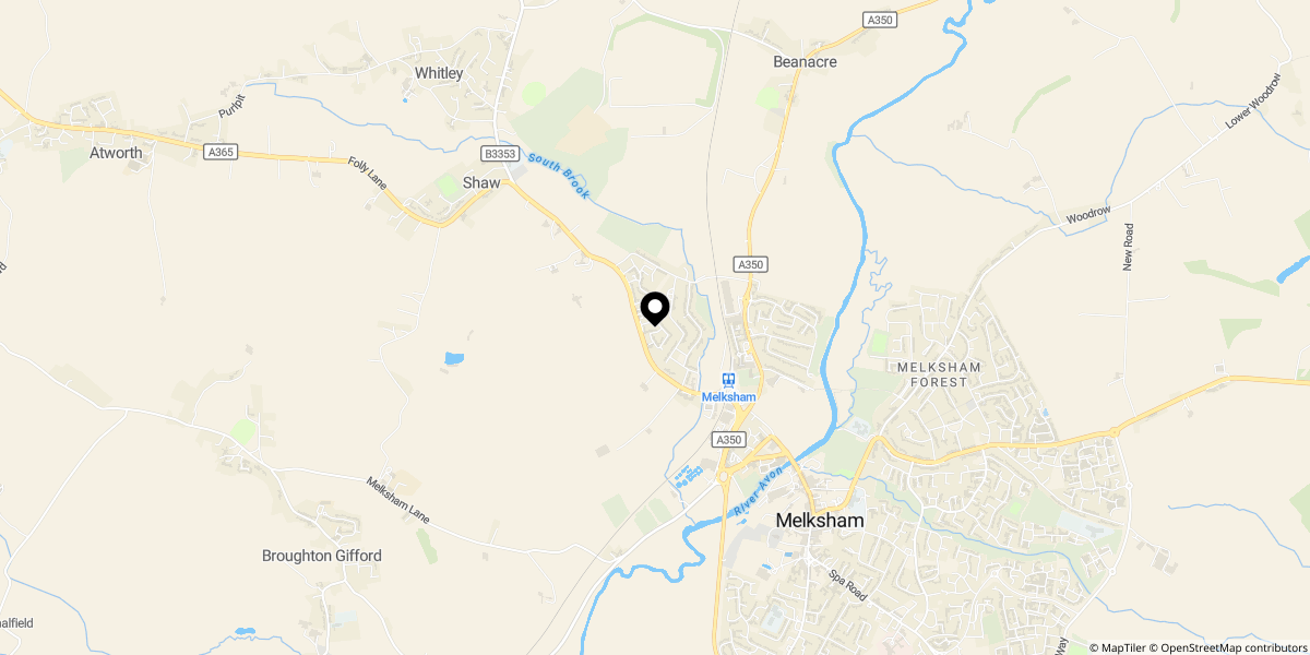 Approximate location of Addison road, Melksham