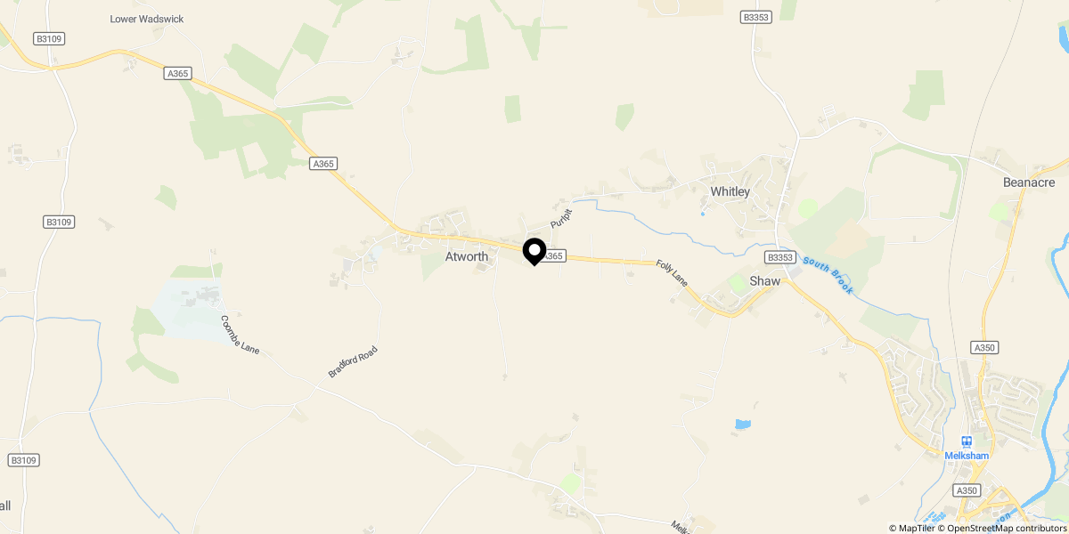 Approximate location of Fleetwood Rise, Atworth