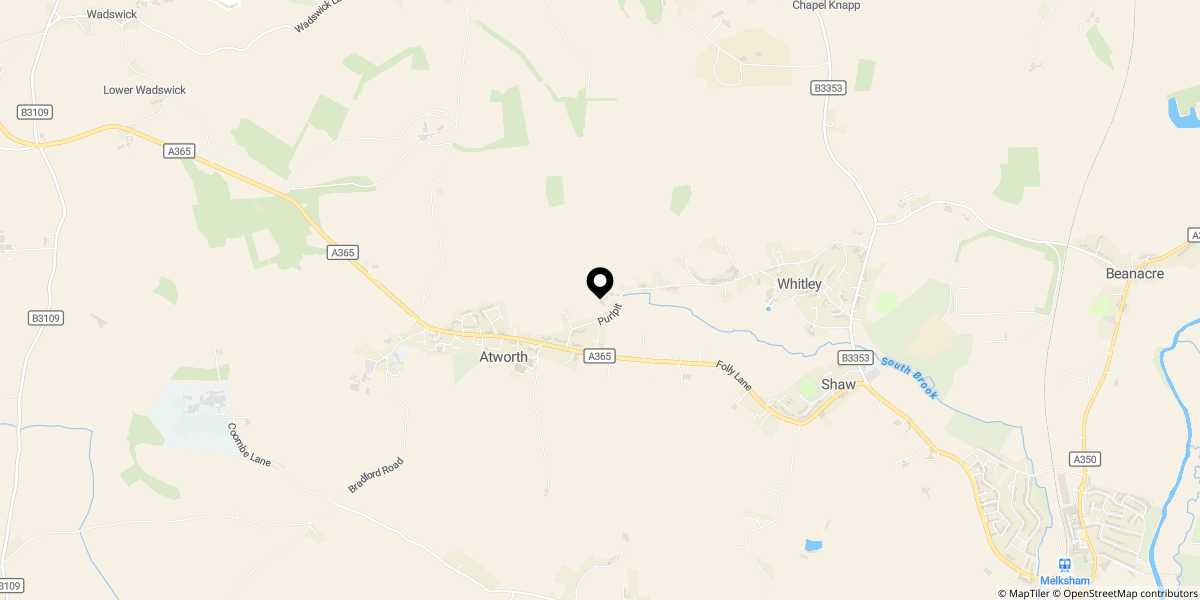 Approximate location of Purlpit, Atworth