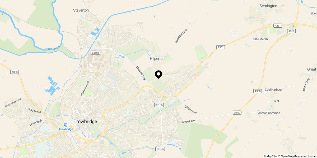 Approximate location of Church Street, Hilperton