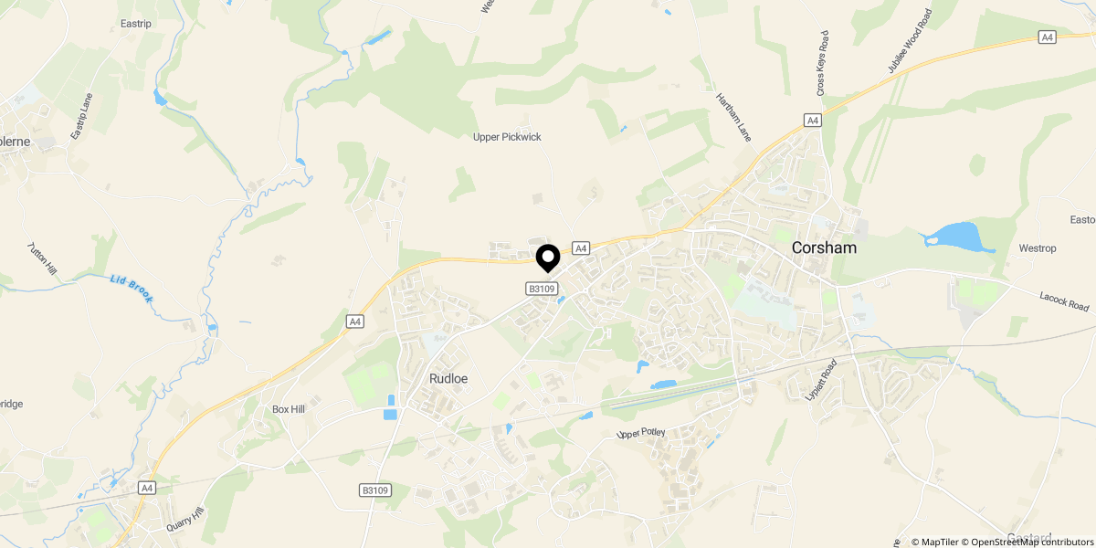 Approximate location of Groundstone Way, Corsham 