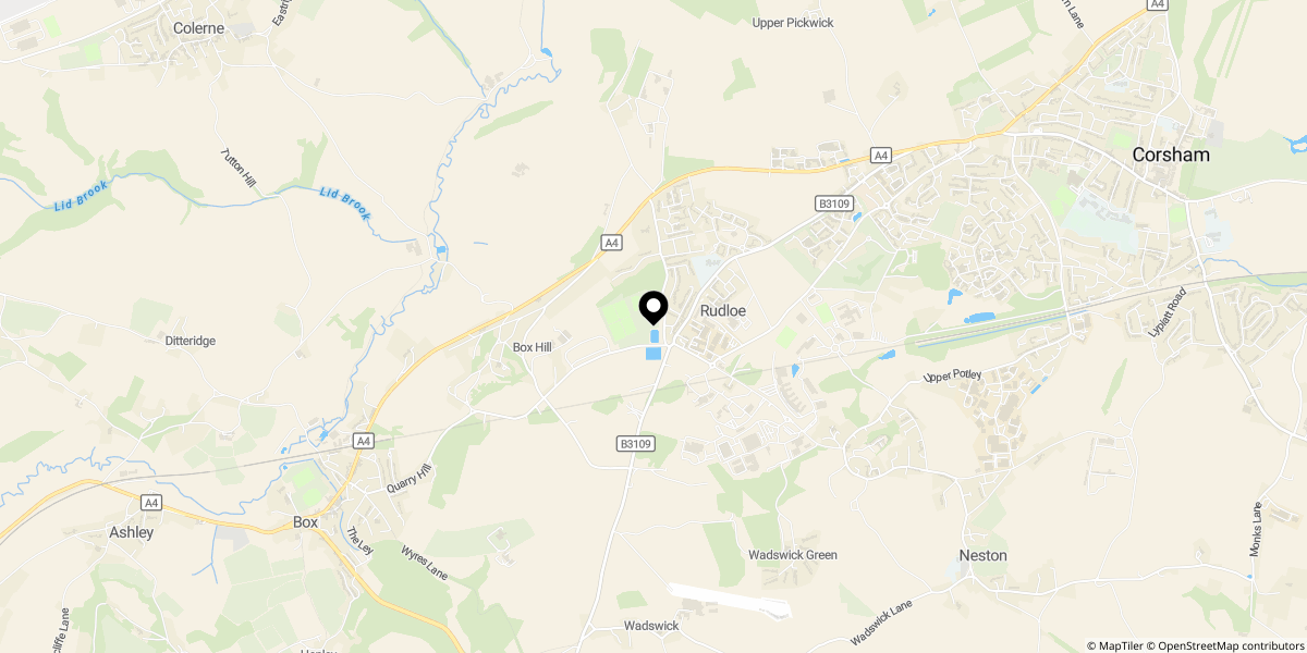Approximate location of The Links, Hawthorn, Corsham