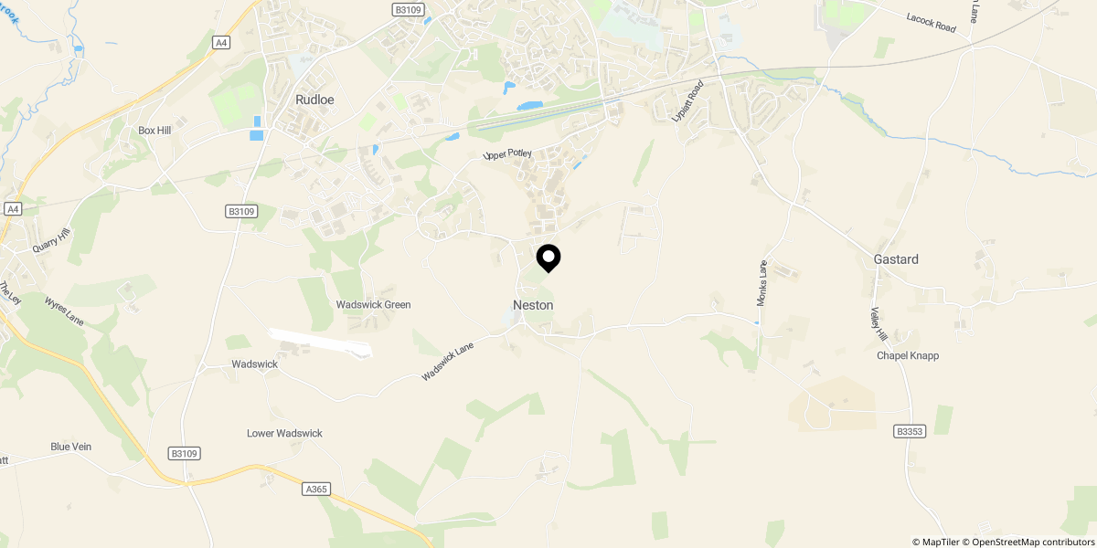 Approximate location of Pitts Croft, Neston